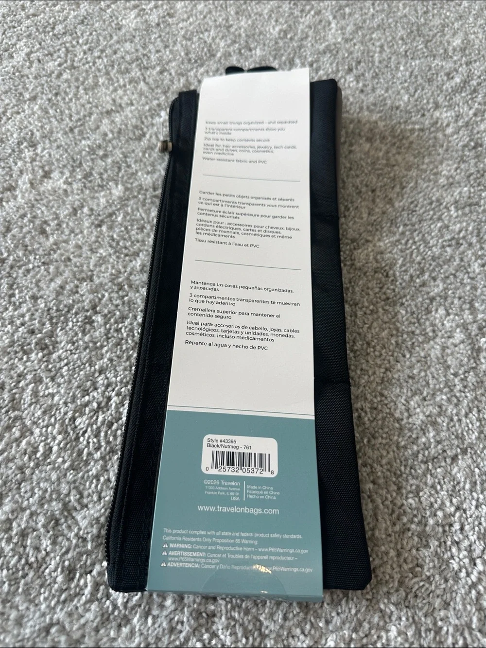 NWT Travelon Packable Accessory Organizers - Set of 2